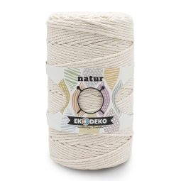 Makramee Garn Natur 3mm 300 & 600m