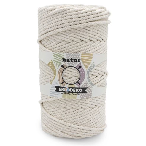 Makramee Garn Natur 5mm 100 & 200m