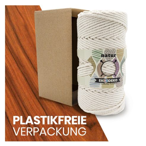 Makramee Garn Natur 5mm 100 & 200m – Bild 3